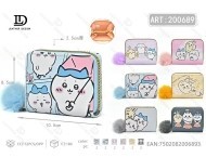 Cartera Pequeña de Tela No Tejida con Diseño de Pom-Pom de Dibujos Animados, Unisex, para Uso Diario - Product Image 1