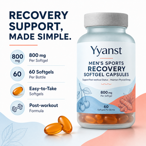 Men's Sports Recovery Softgel Capsules 800mg 60pcs Support <b>Post</b>‑workout Status Maintain Physical Energy Nutrition OEM - Product Image 6