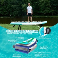 10'6 "* 32" * 6 "Planches de Sup pliables antidérapantes Planche de Stand Up Paddle gonflable avec accessoires Sup pour adultes et jeunes