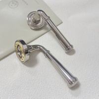 Poignée de porte réglable en laiton brillant de haute qualité, style européen, en forme de T, nickel argenté, PVD or, durable, pour commode et armoire