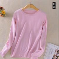 Pull-over décontracté pour femme avec logo personnalisé OEM & ODM, tricot à manches longues, pull en maille pour femme