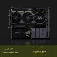 Boîtier PC ITX Open Air en aluminium CNC, supportant 2 ventilateurs de 120 mm et un radiateur de 280 mm pour le gaming DIY