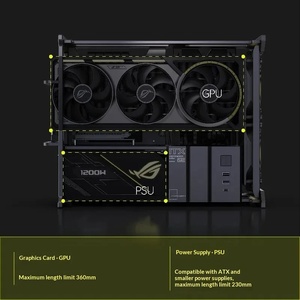 Boîtier <span class=keywords><strong>PC</strong></span> ITX Open Air en aluminium CNC, supportant 2 ventilateurs de 120 mm et un radiateur de 280 mm pour le gaming DIY - Product Image 2