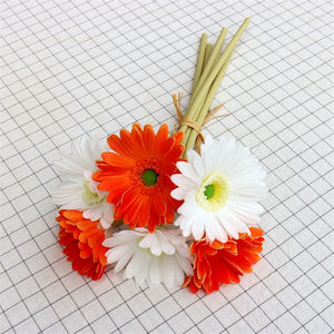 <span class=keywords><strong>Ramo</strong></span> de margaritas artificiales de PU, <span class=keywords><strong>ramo</strong></span> de flores para boda, Pascuas, margaritas africanas - Product Image 3