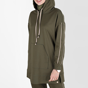 Muslim Plus Size Casual <b>Sportswear</b> Tracksuit Women Two Piece Set Sweatshirt Sweatpants Long Sleeve Winter Quick Dry Breathable - Product Image 5