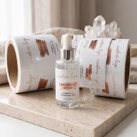 Étiquette personnalisée pour flacon d'huile capillaire de luxe, autocollant cosmétique en papier texturé gaufré à l'or