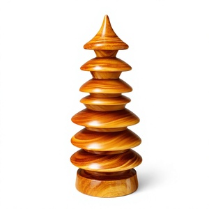Wooden Artificial Pine Christmas <b>Tree</b> with Neon <b>LED</b> Design Eco-Friendly & Durable Custom Size Standing Base for Home Decor - Product Image 2