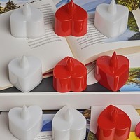 Bougie LED décorative en forme de cœur, à piles, écologique, pour anniversaire, mariage, demande en mariage, confession