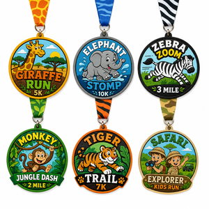 OEM Soft PVC Medal Manufacturer Custom Rubber Medallions for School Race Sports Day and Event Awards Fun <b>Run</b> Medals - Product Image 1