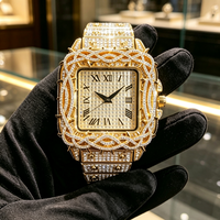 Montre de luxe pour homme, entièrement pavée de moissanite VVS, de haute qualité, design de créateur, automatique, mécanique, livraison directe disponible
