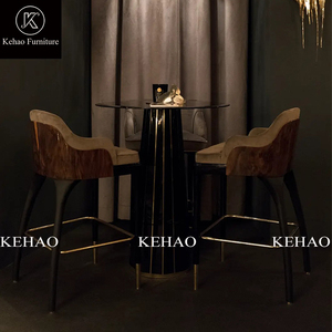 Mesa Alta de <span class=keywords><strong>Bar</strong></span> Redonda de Acero Inoxidable Dorado de Diseño Moderno y Lujoso para Bodas - Product Image 3