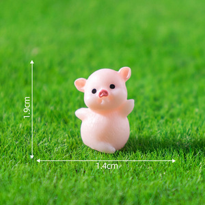 Figurines et ornements miniatures en résine en forme de cochon pour aquarium, paysage miniature, plante en pot, maison de poupée, cachette, décoration de gâteau - Product Image 6