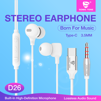Écouteurs de type C filaires intra-auriculaires avec micro pour Galaxy Note 10 Ultra, écouteurs intra-auriculaires pour Samsung