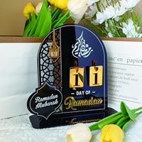 Calendrier de l'Avent du Ramadan, calendrier de compte à rebours de l'Eid Mubarak, calendrier islamique, table de suivi des dates, décoration pour enfants, cadeau, décoration de la maison