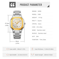 Reloj SKMEI 9388 Personalizado para Hombre, Reloj Analógico Resistente al Agua, Reloj Deportivo a Prueba de Agua, Juego de Relojes para Regalo para Hombre