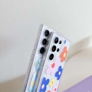 Étui de téléphone portable en TPU transparent avec motif floral, antichoc, design luxueux, pour S26/S26 Plus/S26 Ultra A57 <span class=keywords><strong>5G</strong></span> A37 <span class=keywords><strong>5G</strong></span> High - Product Image 3
