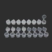 5ml * 8 petits contenants de peinture en plastique vides Pots plastique emballé par bande