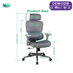 Chaise de bureau moderne en maille OEM/ODM, chaise de travail pivotante réglable pour ordinateur, fabriquée en Chine, en tissu, modèle WS 5142 - Product Image 2