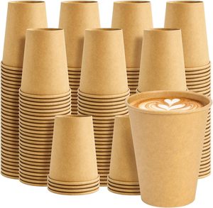 Gobelets à café en kraft brun de 8 oz, gobelets en papier jetables résistants pour café, thé, chocolat, eau - Product Image 3