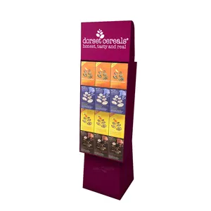 Hot Selling New Design Wellpappe Boden Display Ständer Pop Gebäck Produkt Display Stand Regal Lebensmittel geschäft Display