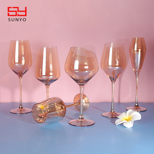 Juego de copas de <span class=keywords><strong>vino</strong></span> de cristal colorido, copa de borde fino de tallo largo, copas de <span class=keywords><strong>vino</strong></span> multicolores para <span class=keywords><strong>amantes</strong></span> <span class=keywords><strong>del</strong></span> <span class=keywords><strong>vino</strong></span>, regalo de cumpleaños perfecto - Product Image 2