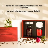 Coffret Cadeau Aromathérapie Rose Sauvage Haut de Gamme – Ensemble de Bougies Sans Fumée et Huiles Essentielles pour Parfum d'Intérieur et Usage Domestique ou Professionnel