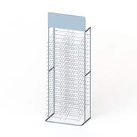 Présentoir en fil métallique autoportant à 10 niveaux pour papier A2 A3 A4, structure KD personnalisée, pour affiches et articles de papeterie en magasin d'art