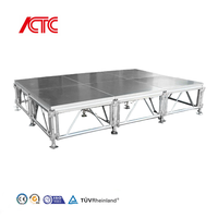 Scène modulaire portable en contreplaqué de haute qualité en alliage d'aluminium pour événements extérieurs, 4x8, installation rapide, à vendre