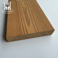Panneaux de plancher en bois de pin massif modernes pour l'extérieur, sans formaldéhyde, traités thermiquement en profondeur, Thermowood