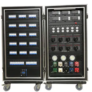 14U Pro Audio Shockmount Power Distro Rack 3 Phase Power Distribution Box With Cam Lock Power Input