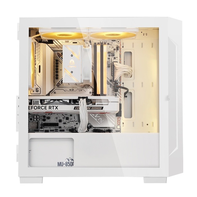Xingu Zhongling 1 Mini Desktop Computer Case MATX/ITX White Glass Side Panel Brand New No Front Ports