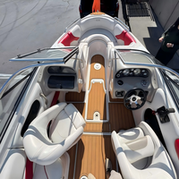 Tapis de sol en mousse EVA imitation teck pour plateforme de bain et cockpit de bateau, style SeaDek MarineMat Gatorstep, auto-adhésif, 2007 Bluewater Escape