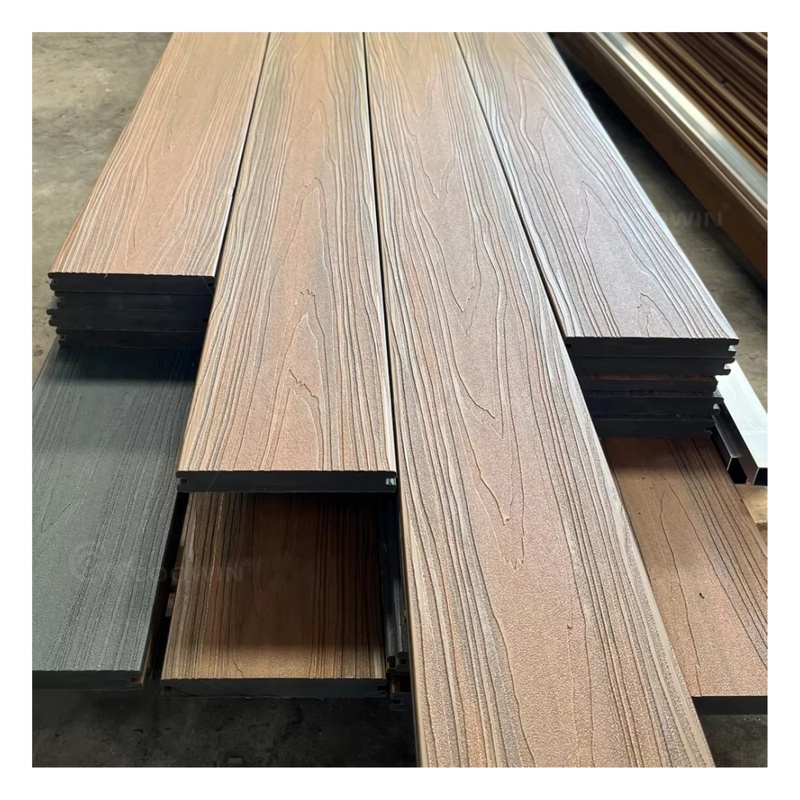 COOWIN Solid Decking Dark Teak Wood
