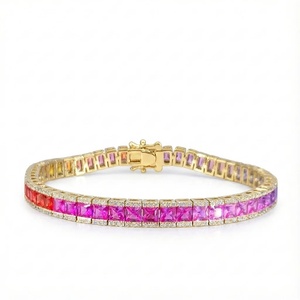 Pulsera de Diamantes Multicolor Princesa Arcoíris - Oro de 9k, 14k, 18k - Product Image 4