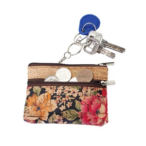 Boshiho Vegan Zipper Cork Coin <b>Purse</b> <b>Small</b> Carry Clutch Wallet Cork Bag - Product Image 3