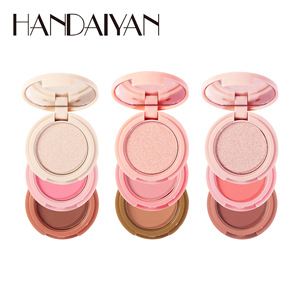 Palette pressée tout-en-un 3-en-1 Handaiyan <span class=keywords><strong>Contour</strong></span> Highlight Blush pour éclaircir le visage et les yeux, fini mat - Product Image 5