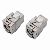 Module de terminaison sans outil RJ45 Keystone Cat6 blindé 8P8C compatible avec plaque murale standard et panneau de brassage, en bronze phosphoreux