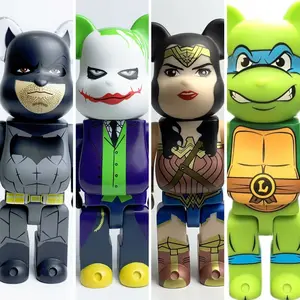 Figuras de acción de vinilo de 4 colores, modelo Bearbrick, Tortugas Ninja adolescentes, Wonder Woman, Batman, Joker, 400%