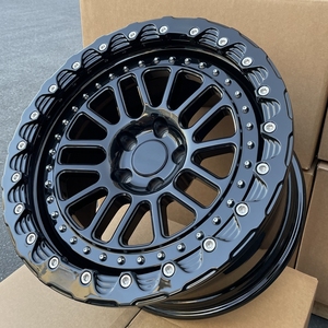 Jantes noires brillantes 17x9 6x139.7 Beadlock pour tout-terrain, pour Ford F-150 Raptor, <span class=keywords><strong>Ram</strong></span> 1500, Toyota Tacoma, camion <span class=keywords><strong>4x4</strong></span> - Product Image 2