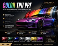 Film de protection de peinture automobile auto-réparateur en TPU PPF coloré, fourni par l'usine