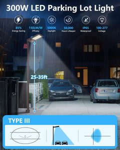 ไฟสนามแบบกล่อง 75W-300W LED อลูมิเนียม 130lm/W กำลังสูง ป้องกันแสงสะท้อน กันฝุ่น IP65 สำหรับสนามเทนนิสและสนามกีฬากลางแจ้ง - Product Image 2