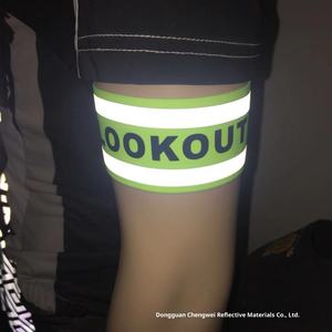 कस्टम लोगो रिस्टबैंड वेबबिंग लोचदार कपड़े हुक लूप आर्मबैंड को प्रतिबिंबित करता है पॉलिएस्टर कलाई बैंड - Product Image 2