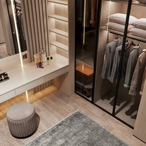 Armario Portátil de Estilo Integrado, Armario Moderno Personalizado, Muebles de Dormitorio, Vestidor con Cristal - Product Image 3