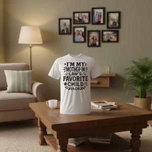 Camiseta con diseño vintage y efecto desgastado de My Mother In Law's Favorite Child Humor - Product Image 3