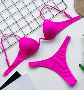 Nuovo STOCK 8 colori con ferretto Push up costumi da bagno Sexy <span class=keywords><strong>Bikini</strong></span> <span class=keywords><strong>brasiliano</strong></span> da <span class=keywords><strong>donna</strong></span> - Product Image 4