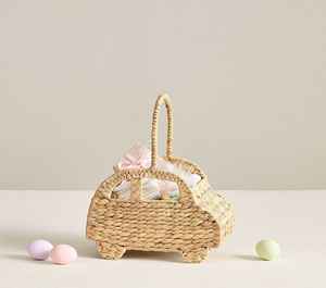 Nouvelle Arrivée 2026 : Panier de Pâques Tressé en Jacinthe d'Eau Façonné en Voiture, Fait Main, pour la Chasse aux Œufs des Enfants - Prix Abordable - Product Image 5