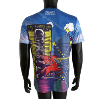 Kaos Pria O-Neck Lengan Pendek Rajutan Solid Full Digital Printing Kasual Ramah Lingkungan Regular Fit Marathon Logo Custom