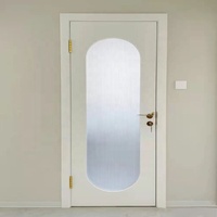 Portes de douche en verre insonorisées neuves 2023, portes de salle de bain en verre trempé givré, porte de salle de bain en aluminium, porte de toilette