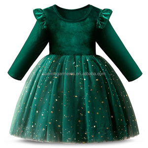 Abito da Festa per Bambine con Maniche Lunghe <span class=keywords><strong>in</strong></span> <span class=keywords><strong>Tulle</strong></span> Natalizio, Produzione Personalizzata con Basso MOQ - Product Image 5
