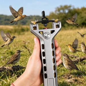 Outdoor Aluminum Slingshot Portable 270g Hollow Core Lightweight for Recreational <b>Shooting</b> & Adventure Resortera - Product Image 2
